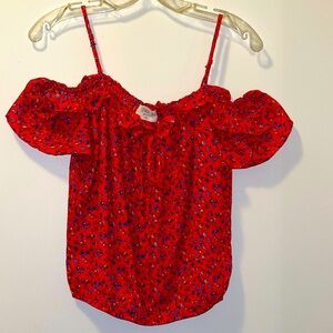 Woman’s Top Size M Sienna Sky Off the Shoulder Ruffle Blouse Stitch Fix